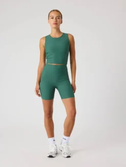 Studio Ribbed Cropped Tank Top