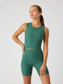 Studio Ribbed Cropped Tank Top