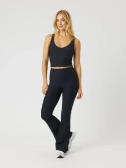 Studio Ribbed V-Neck Top